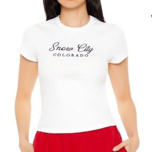 *New** Snow City Colorado Baby Tee size S